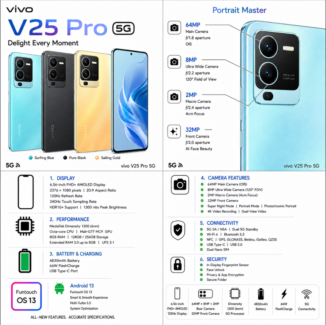 Vivo v25 pro 5g - Refurbished