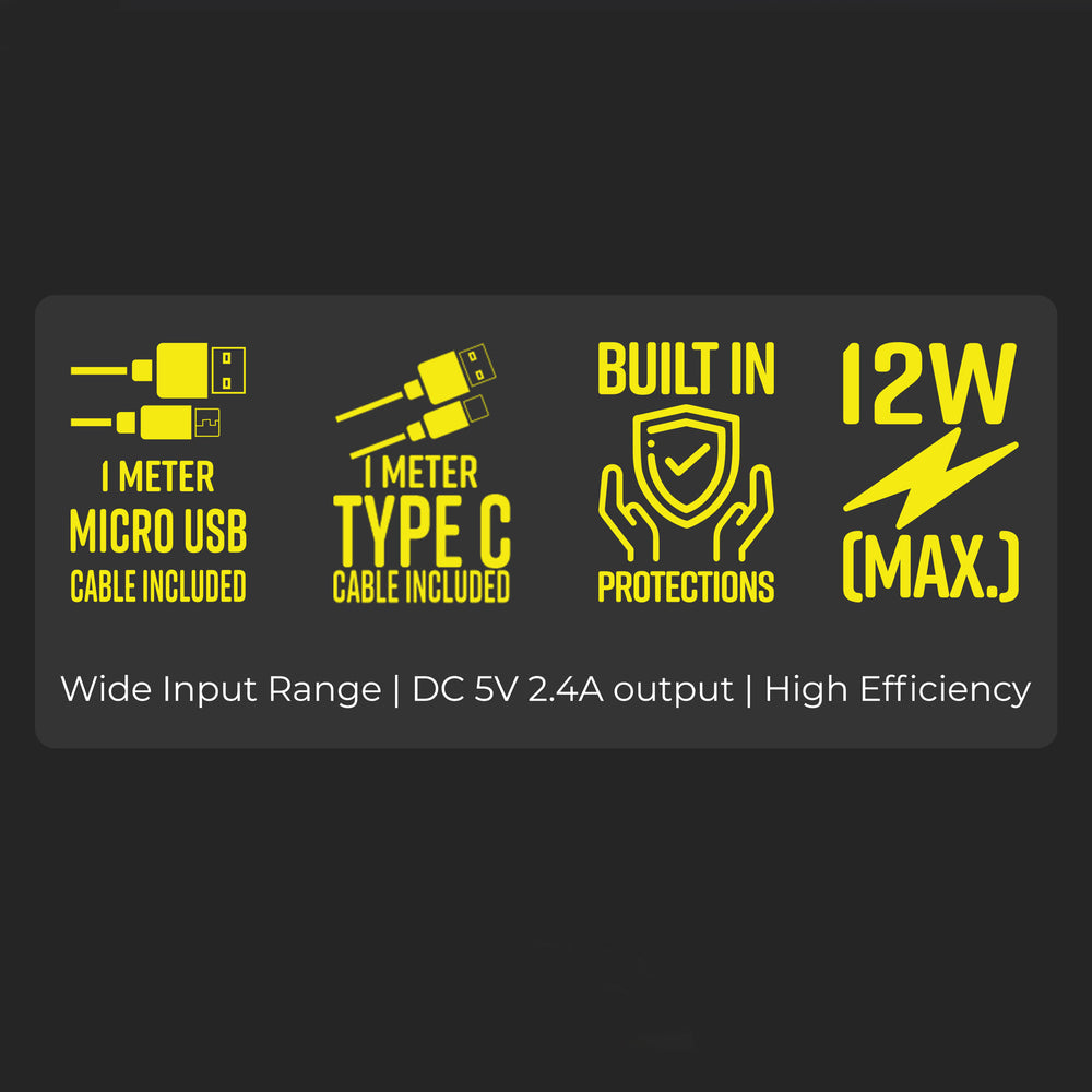 Zebronics MA102B Type-C Charger- New