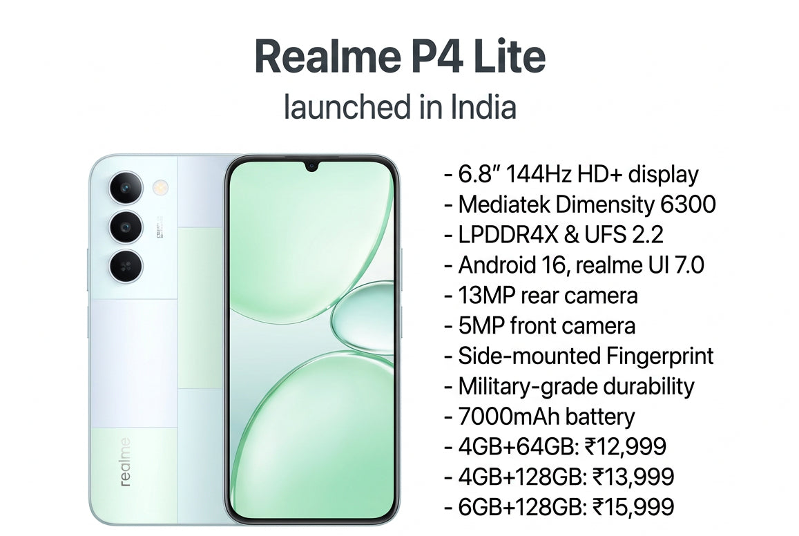 Realme p4 lite 5g - open box