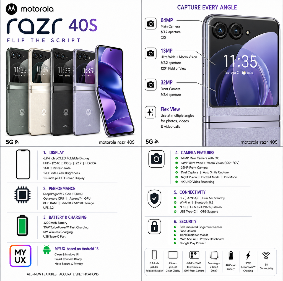 Moto Razr 40s 5g - Refurbished